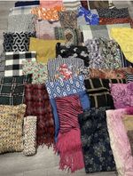 Wholesale Job Lot 5KG Scarves Shawls Mixed Bundle Various Colours Mixed Designs