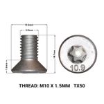 2X FRONT BRAKE DISC RETAINING SCREWS FITS: MINI ONE COOPER R56/57 07-16 DRS1669E
