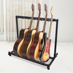Multi-Style 5Way Guitar Rack Stand Acoustic Electric Bass Guitars Holder Folding