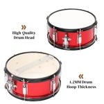 12x5.5inch Professional Marching Snare Drum & Drum Stick & Strap & Wrench Red UK