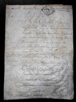 1742 antique parchment manuscript notarial document calligraphy signed 4pages