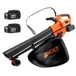 AIVOLT 40V Cordless Leaf Blower and Vacuum with 8000mAh Battery for Garden, Lawn
