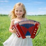 Kids Accordion 10 Keys Mini Button Accordion Portable Instrument for Beginners