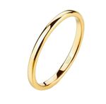 9ct Yellow Gold Wedding Engagement Ring Band Shaped Wedding Gold Tungsten 2MM