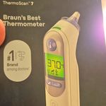 Braun ThermoScan 7 Ear Thermometer, Digital Display, White/Grey