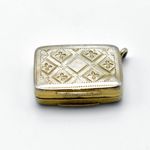 Antique Georgian Solid Sterling Silver Gilt Vinaigrette 1827
