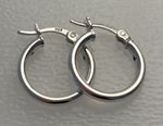 Sterling Silver Teeny Tiny Hoop Earring 925 Used