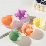5-Shapes Silicone Muffin Cup Set Egg Cup Cake Mold Baking Moulds LO