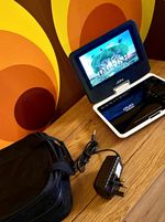 JBN TFT-773 Portable DVD Player & TV Swivel Screen USB SD Working Case & PSU