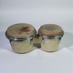 Vintage ~1950s Bongos Unbranded White Marine Pearl Finish Bongo Drum Drums