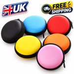 Hard EVA Earphone Storage Case Portable Headphone Earbud Cable Carry Pouch UK