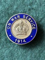 WW1 On War Service 1914 Lapel Badge.
