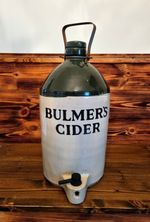 Vintage Bulmers Stoneware Cider Flagan with Tap Drink Dispenser Man Cave