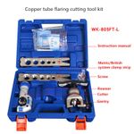 Copper pipe expander Refrigeration tube flaring cutting tool kit WK-805FT-L 25mm