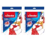 Vileda Turbo 2in1 Microfibre Mop Replacement Refill Head Twin Pack