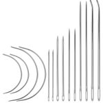 14Pcs Heavy Duty Leather Sewing Needles Kit Curved Upholstery Carpet Canvas
