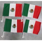 Wholesale Job Lot 25 x MEXICO Car Flags, Mexican Hand Flags for Sports or Home