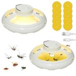 Flea Traps Kit Fleaing Light Traped with Sticky Discs Flea Catcher Lamps Home UK
