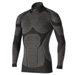 Alpinestars 2025 Ride Tech Top Long Sleeve Winter Base Layer Black Grey  MX Quad
