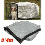 Silver Aluminet Car Shield, 3x4m Sun Shade Cloth Pet Heat Reflective Cover