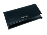 Authentic Gucci Black Leather Extra Large Sunglasses Glasses Case Magnetic New