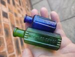 2X  SMALL  EDWARDIAN  POISON  BOTTLES  CIRCA  1905/1910