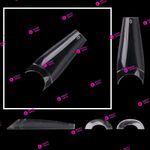 600 Coffin Extra Long Tapered C Curve Acrylic Half Cover French False Nail Tips 