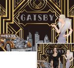 Gatsby Themed Photography Background Adult Celebration Retro 7x5ft, Gold
