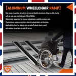 Telescopic Ramps Wheelchair Motorbike Non-Skid Car Threshold Heavy Duty 4-Fold