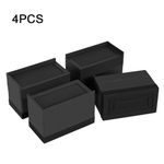 4 X Heavy Duty Rectangle Bed Chair Risers Feet Leg Lift Furniture Extra Raisers