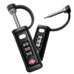 TSA Approved Travel Case Lock 2-Pack Cut-Resistant MonoShaft Rubber Sleeve Black