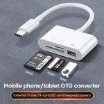 USB C SD Card Reader, Micro SD to Type C OTG Adapter for SDHC SDXC TF