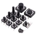 Momentary Tactile Switch Push Button PCB Mount Miniature 6x6mm 12x12mm