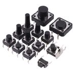Momentary Tactile Switch Push Button PCB Mount Miniature 6x6mm 12x12mm