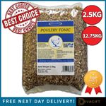 POULTRY QUAIL TONIC SEED HIGH PROTEIN FEED ENERGY 2.5KG 12.75KG JOHNSTON & JEFF 