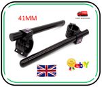 41mm Clip Ons Handlebars Fork Tubes Motorcycle BLACK- UK SELLER