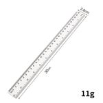 30cm Clear Ruler 12"- Strong Shatter Resistant Plastic - CM / Inches