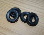 Matchbox Kingsize Repro 18mm O/D Hard Black Plastic Tyres Fits Various Models