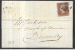 GB Queen Victoria 1841 1d Red Imperforate on 1843 Entire MX Cancel (183)