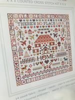 Counted Cross Stitch Kit NO PLACE LIKE HOME Folk Sampler 14ct Aida Riverdrift