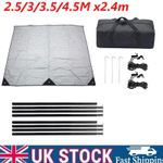 2.5/3/3.5/4.5Mx2.4m Campervan Awning Canopy Sun Shade Shelter with Poles Caravan