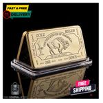 1 OZ - Gold Buffalo Bullion Bar . 999 Fine 24k