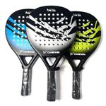 Padel Racket Carbon Fiber Surface EVA Flex Foam Core Lightweight Paddle Tennis