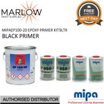 MIPA EP100-20 EPOXY PRIMER 2k 5L + EP HARDENER & EP THINNER - 9LTR KIT - BLACK