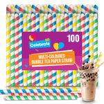 50-500 Bubble Tea Straws Paper Jumbo Extra Wide Smoothie Boba Milkshake Drinking