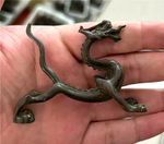 Japanese Collect Old Ancient bronze Exquisite Dragon auspicious beast