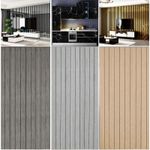 3Mx40cm Gold Stripe Mosaic Marble Wood Slat Wall Sticker Self-adhesive Wallpaper