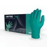 Skytec Teal Nitrile Disposable Gloves Box 100 – Powder Free Latex Free Food Safe