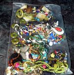 600g Assorted Mixed Costume Jewellery  in 14" x 9" Bag  Retro Boho Vintage #3