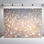 Sequin Glitter Backdrop (6x4ft) Light Gold Sparkle Background for Wedding)
